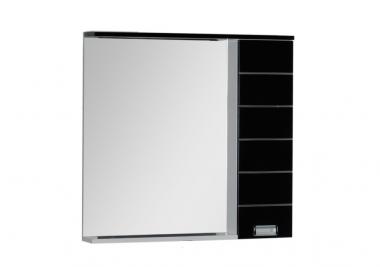 Aquanet Зеркало Доминика 90 L LED цв.бел.(фасад черный) (171921)