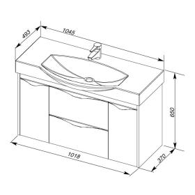 Aquanet Тумба Франка 105 цв.белый (183055) Aquanet Тумба Франка 105 цв.белый (183055)