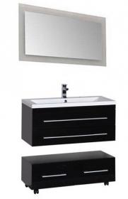 Aquanet Набор мебели Нота 100 лайт цв.черный глянец (168976) Aquanet Набор мебели Нота 100 лайт цв.черный глянец (168976)