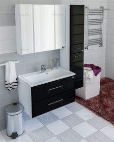 Санта Тумба с раковиной Омега 100 подвесная черная Санта Тумба с раковиной Омега 100 подвесная черная