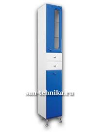 Норта-Аква Эко-10/13 пенал напольный со стеклом синий Норта-Аква Эко-10/13 пенал напольный со стеклом синий